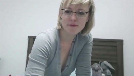 Hot Mature Blonde with Glasses and Short Hair Helping Guys Real Sweetheart